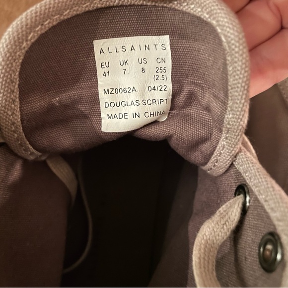 AllSaints Douglas Script High Top size 8 - Picture 7 of 7